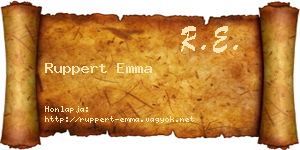 Ruppert Emma névjegykártya