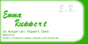 emma ruppert business card